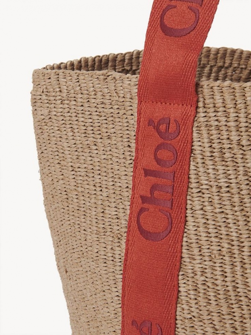 Chloe Large Woody Basket Kangaskassit Oranssi Oranssi | CHE-SR13298