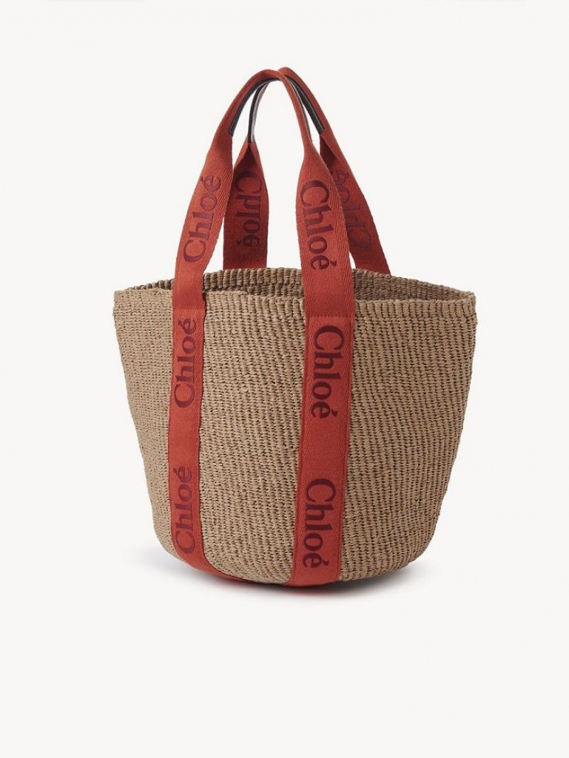 Chloe Large Woody Basket Kangaskassit Oranssi Oranssi | CHE-SR13298