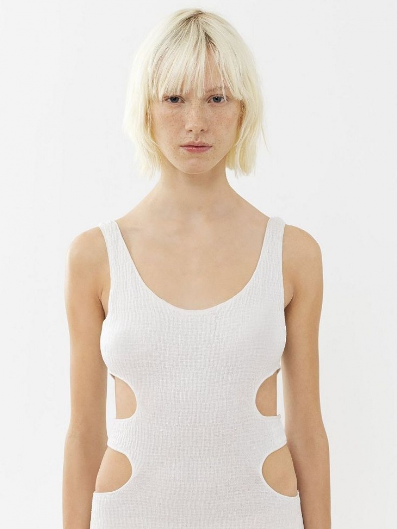 Chloe Long Tank Neuleet Valkoinen | CHE-SR13937