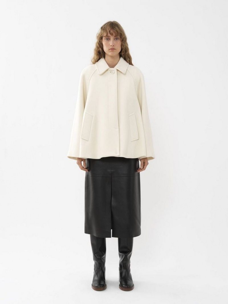 Chloe Lyhyt Cape Takit Valkoinen | CHE-SR13799