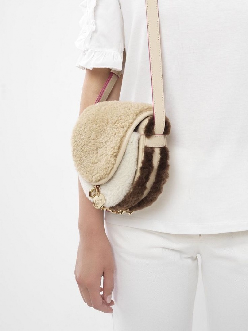 Chloe Mara Small Saddle Olkalaukku Beige | CHE-SR14604