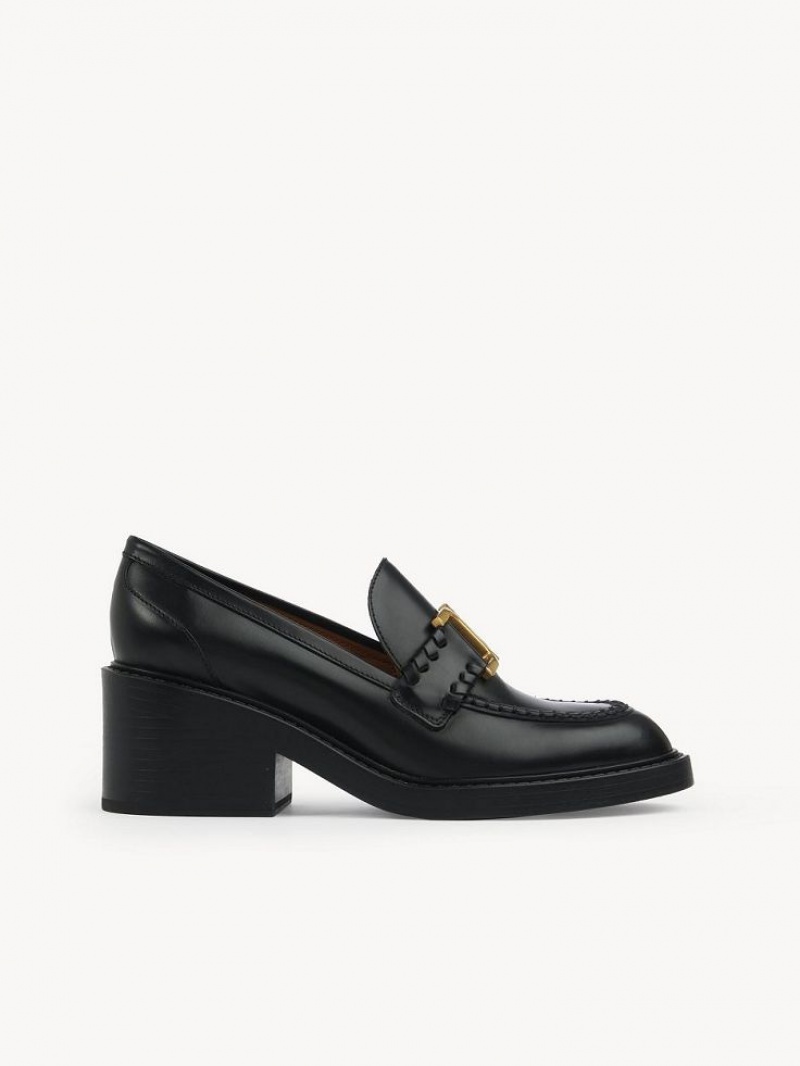 Chloe Marcie Korko Loafer Mustat | CHE-SR14244