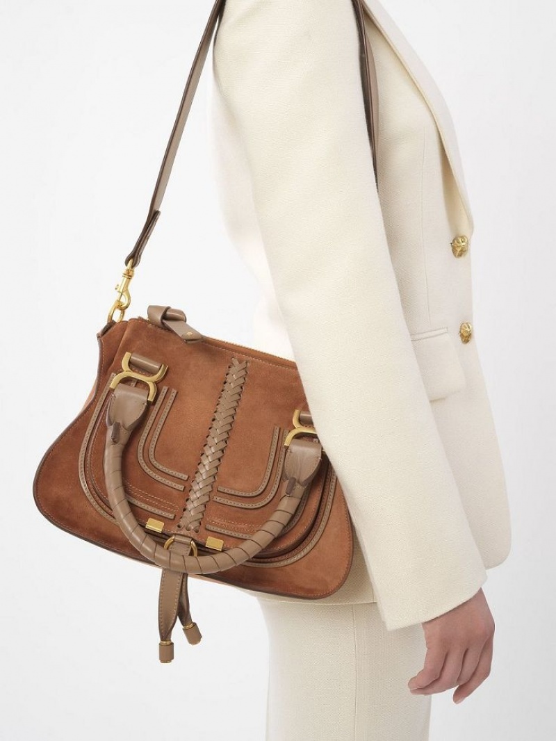 Chloe Marcie Small Double Carry Olkalaukku Ruskea | CHE-SR13440