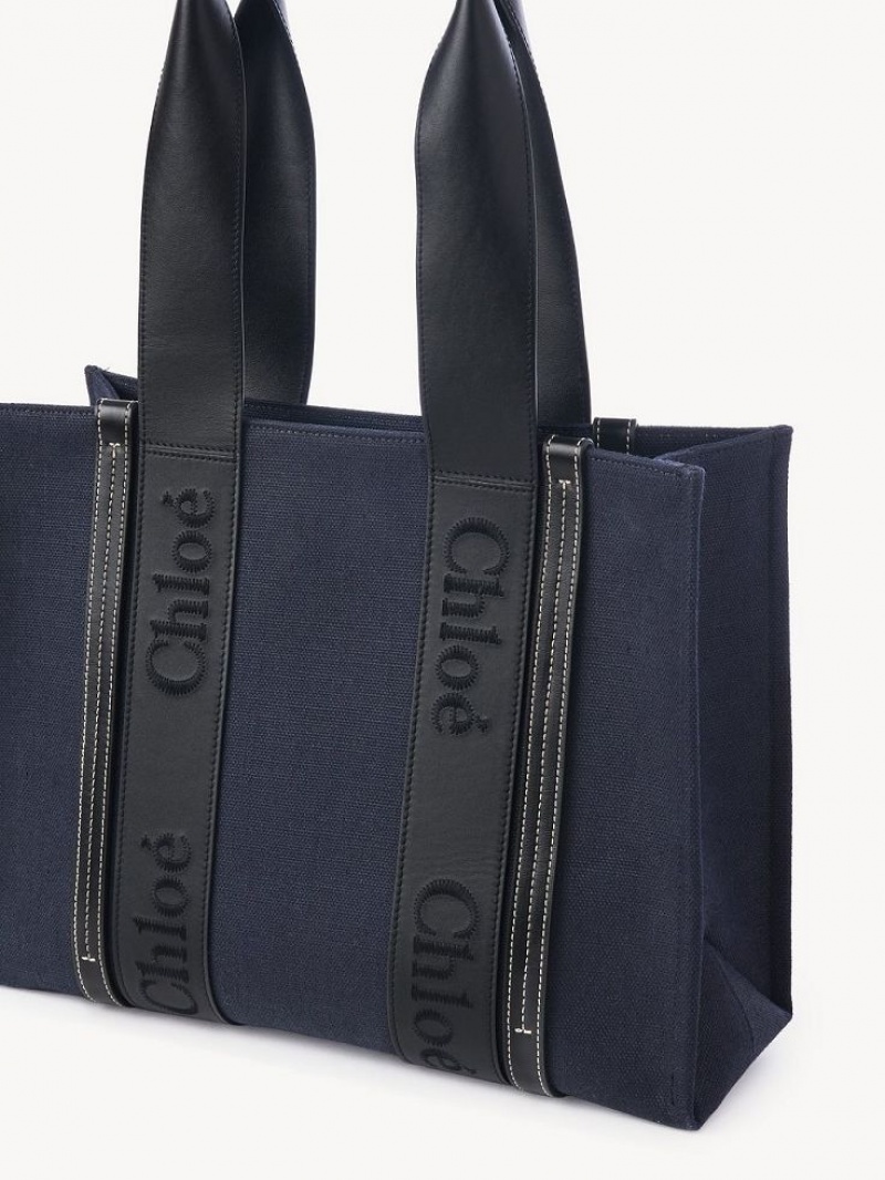 Chloe Medium Woody Kangaskassit Syvä Sininen | CHE-SR13391