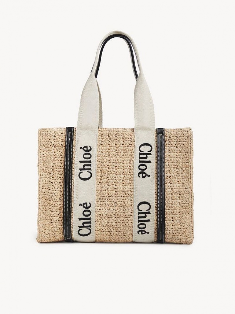 Chloe Medium Woody Tote Baskets Ruskea | CHE-SR13656