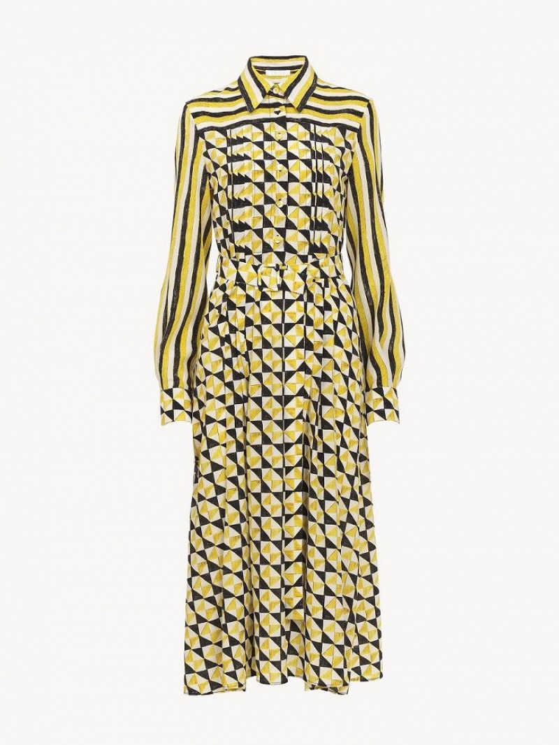 Chloe Midi With Print Mekko Monivärinen | CHE-SR13839