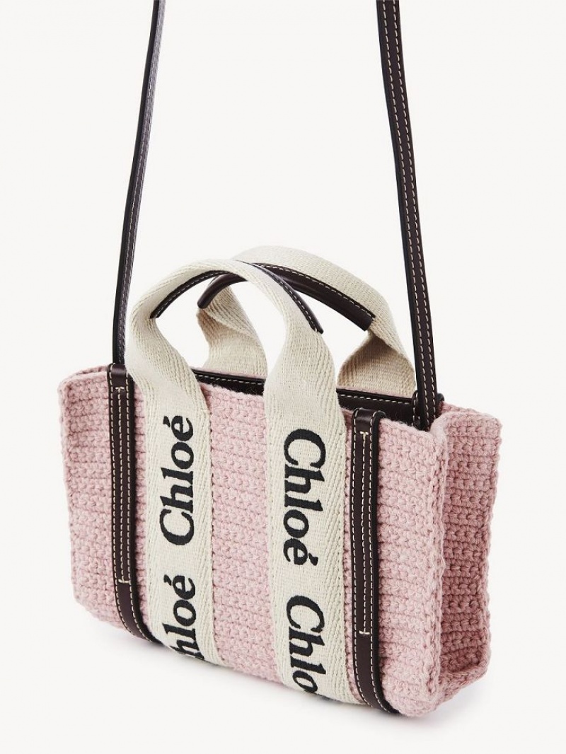 Chloe Mini Woody Crossbody Laukut Pinkki | CHE-SR13464