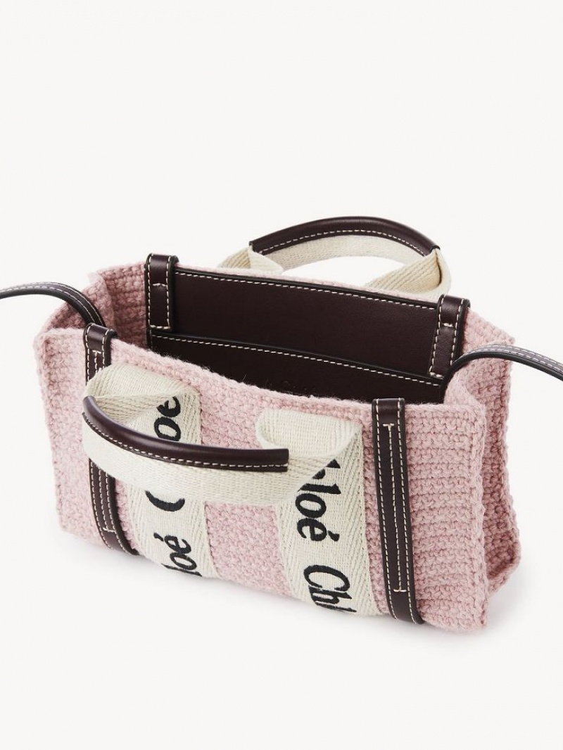 Chloe Mini Woody Crossbody Laukut Pinkki | CHE-SR13464