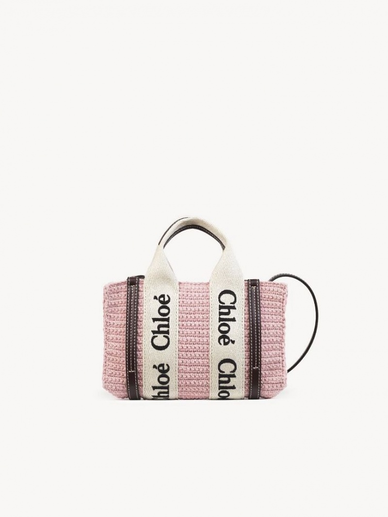 Chloe Mini Woody Crossbody Laukut Pinkki | CHE-SR13464