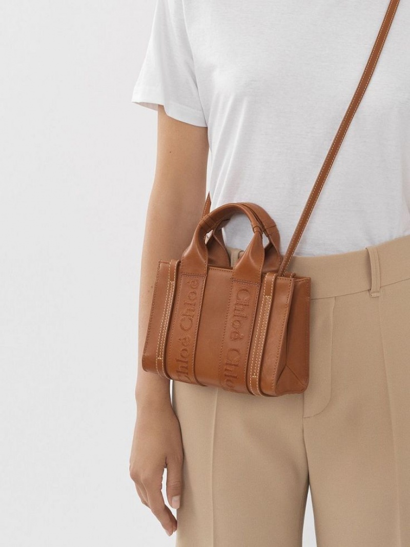 Chloe Mini Woody Crossbody Laukut Ruskea | CHE-SR13559