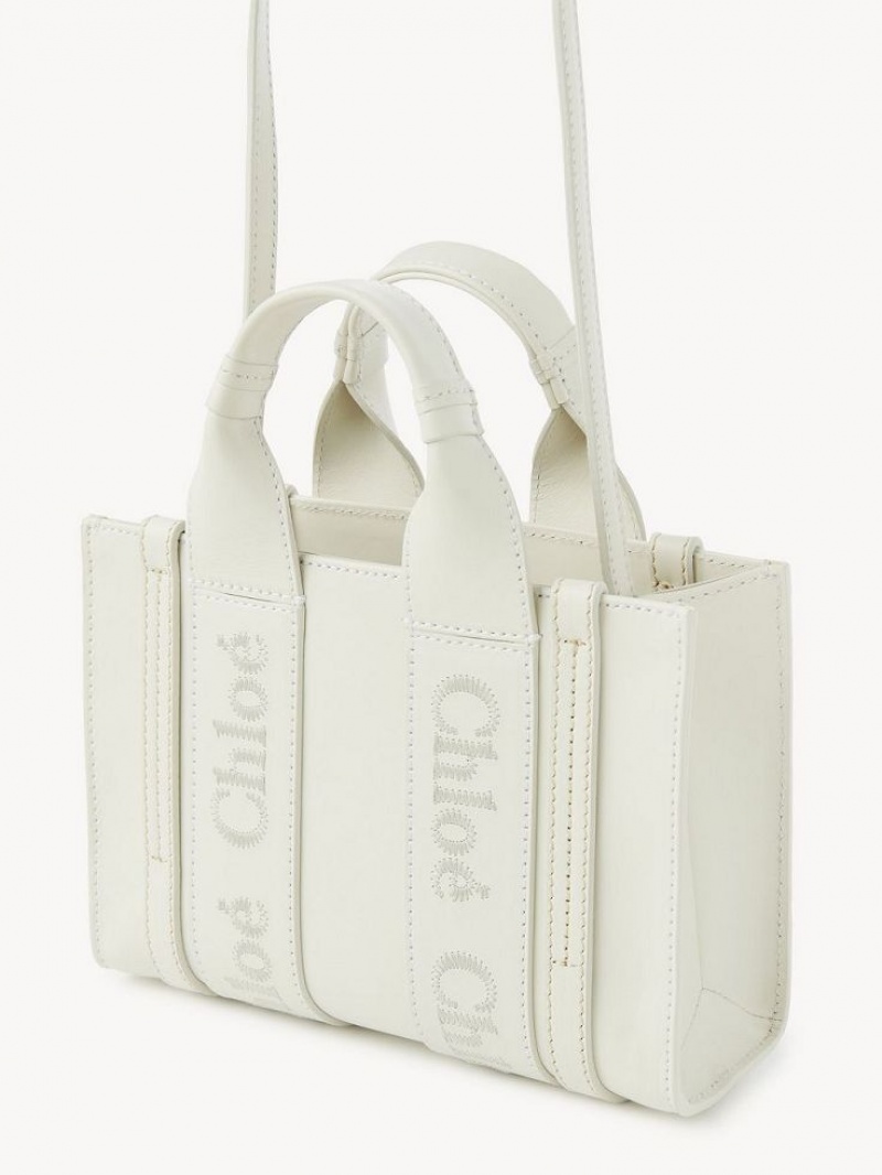 Chloe Mini Woody Crossbody Laukut Valkoinen | CHE-SR13530