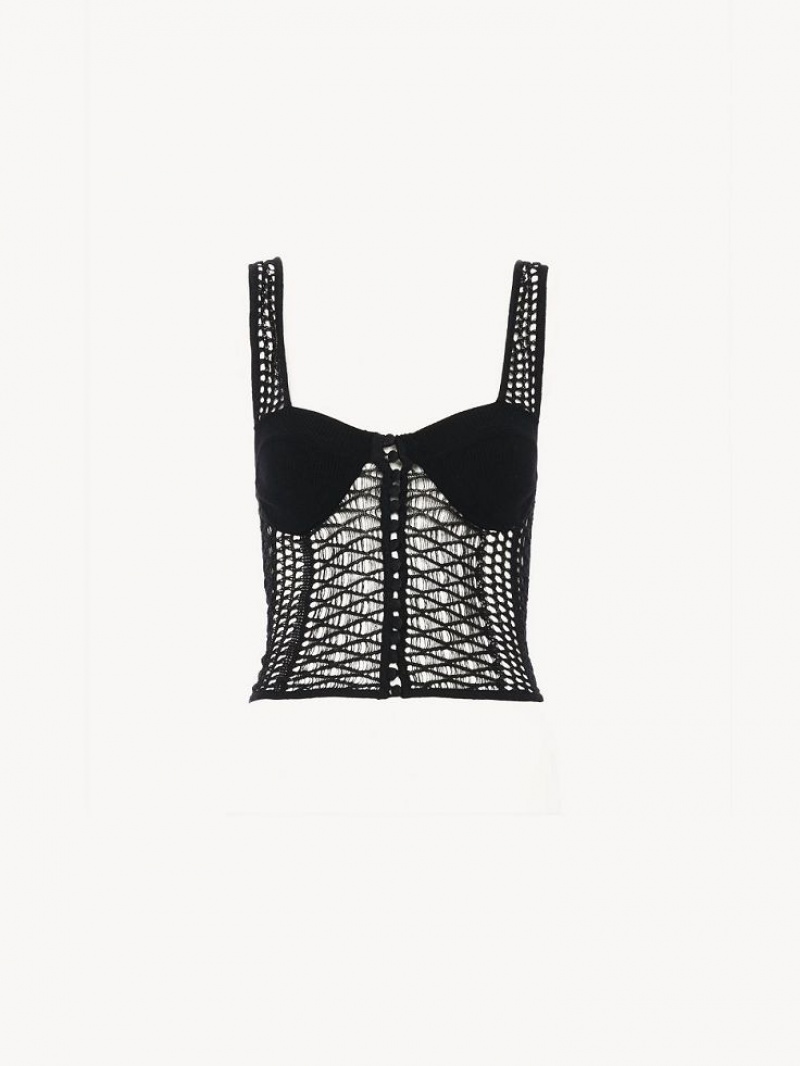 Chloe Neulottu Bustier Topit Mustat | CHE-SR13890