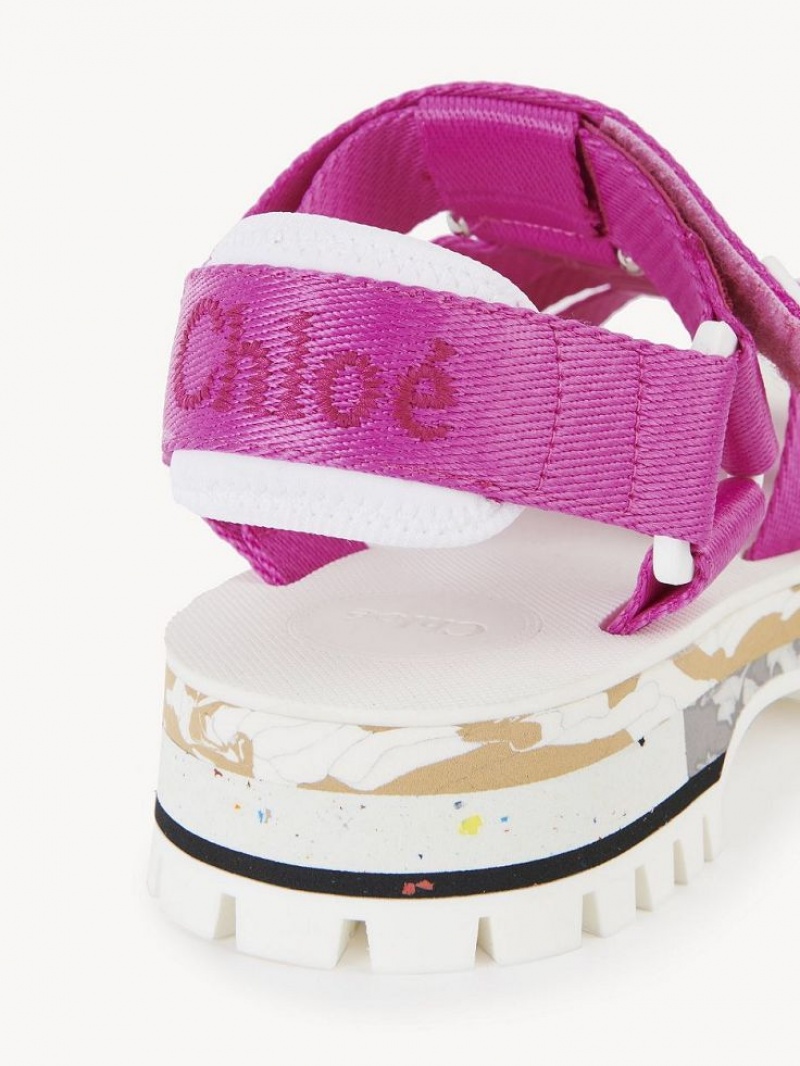 Chloe Nikie Active Litteät Sandaalit Pinkki | CHE-SR14177