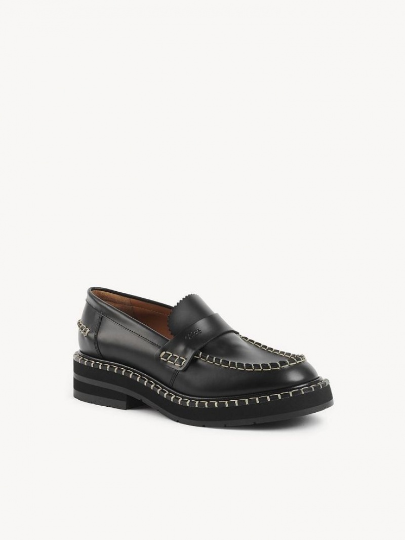 Chloe Noua Litteät Loafer Mustat | CHE-SR14248