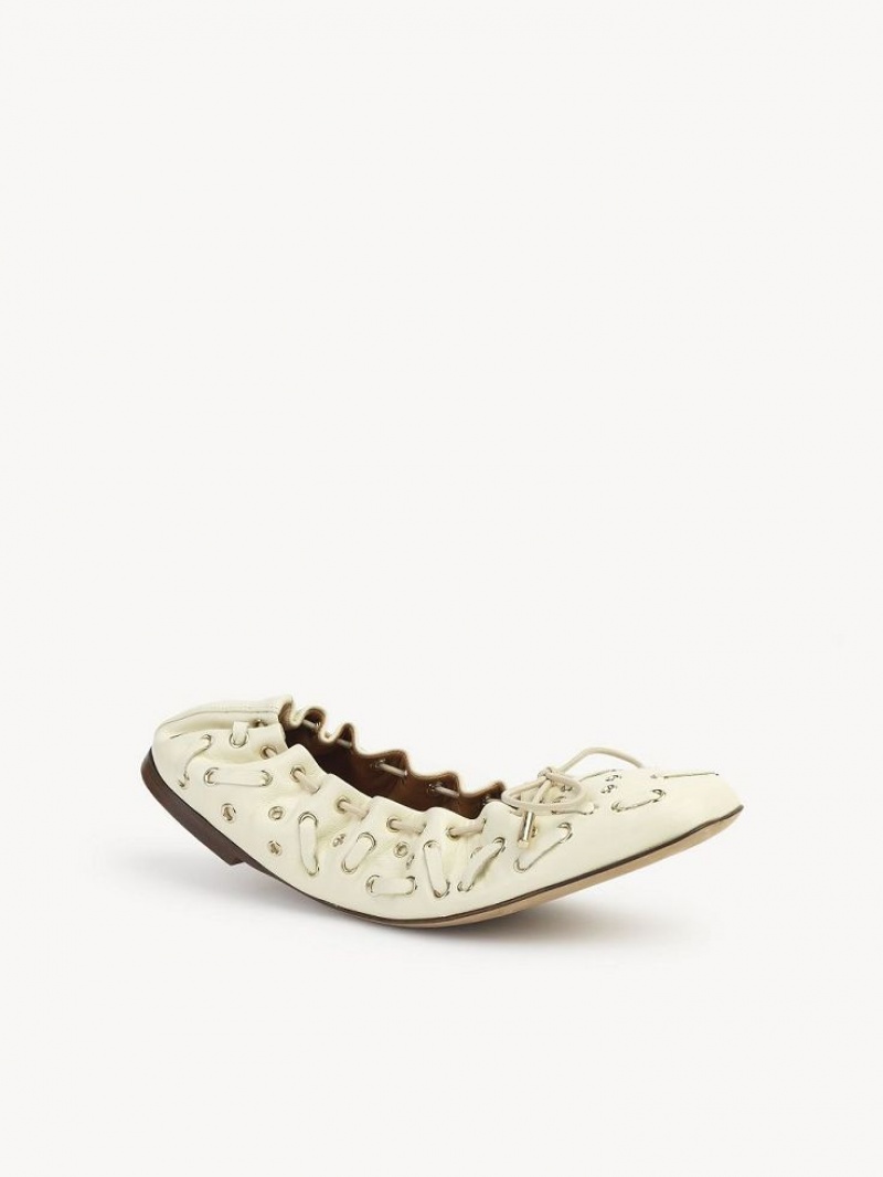 Chloe Oracia Ballet Flat Valkoinen | CHE-SR14266