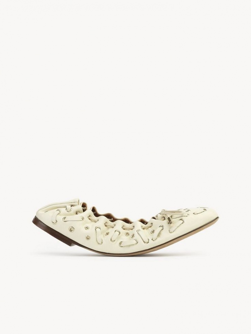 Chloe Oracia Ballet Flat Valkoinen | CHE-SR14266