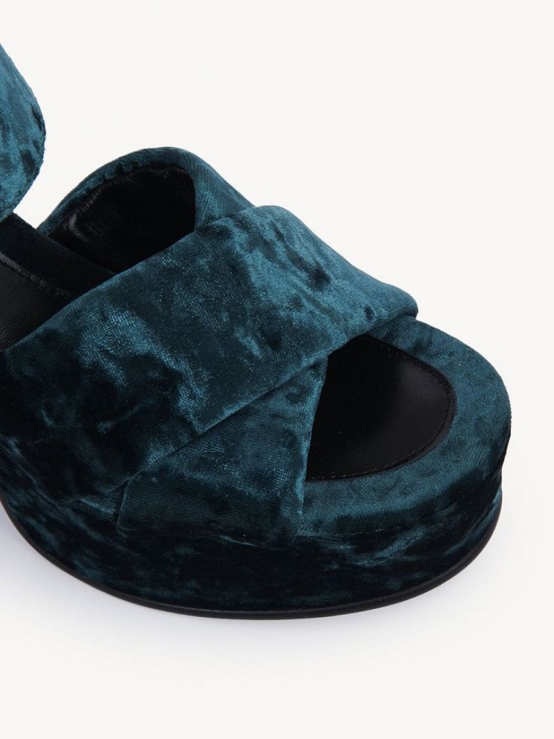 Chloe Orla Platform Sandaalit Vihreä | CHE-SR14808