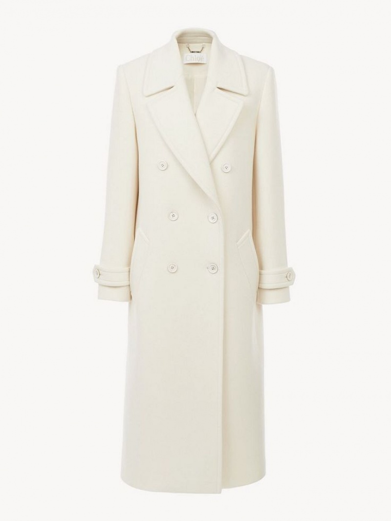 Chloe Overcoat Takit Valkoinen | CHE-SR13780