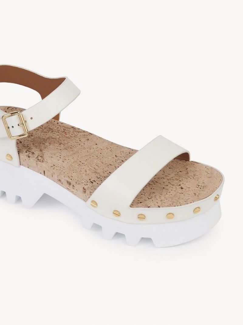 Chloe Owena Platform Sandaalit Valkoinen | CHE-SR14162