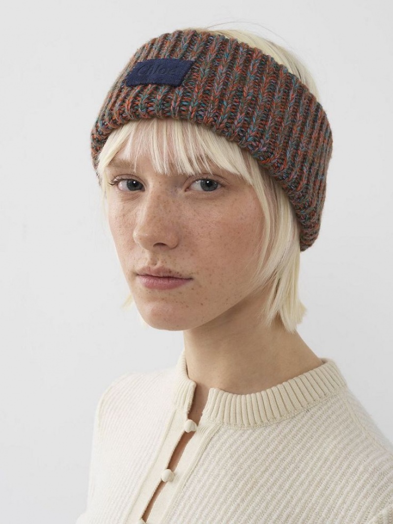 Chloe Paksu Neulottu Headband Hatut Monivärinen Sininen | CHE-SR14490