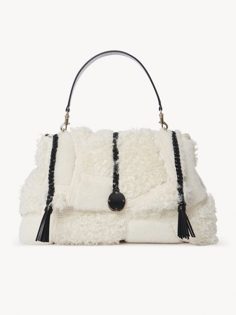 Chloe Penelope Large Soft Olkalaukku Valkoinen | CHE-SR13442