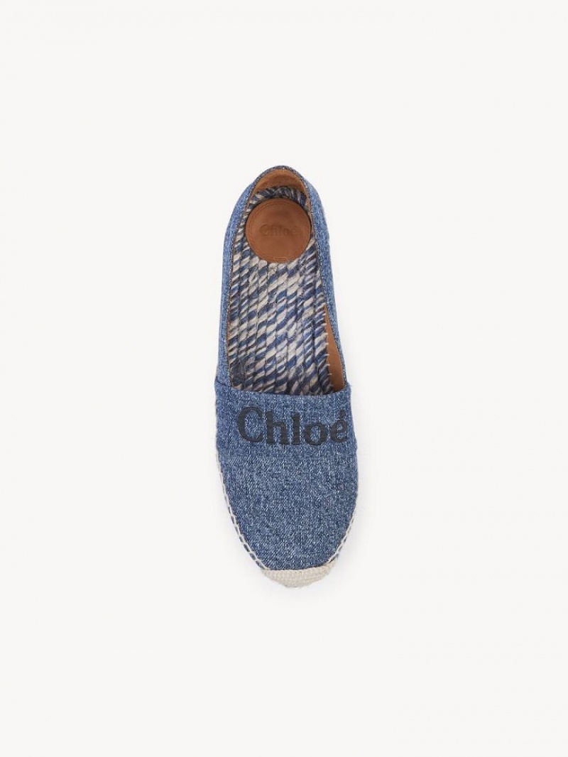 Chloe Piia Litteät Espadrille Sininen | CHE-SR14153