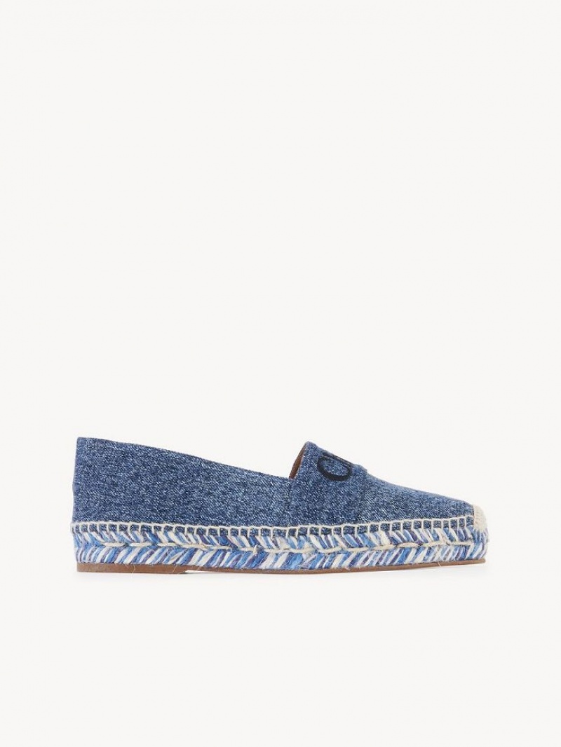 Chloe Piia Litteät Espadrille Sininen | CHE-SR14153