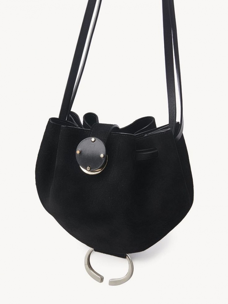 Chloe Round Pouch Mini Laukut Mustat | CHE-SR13708