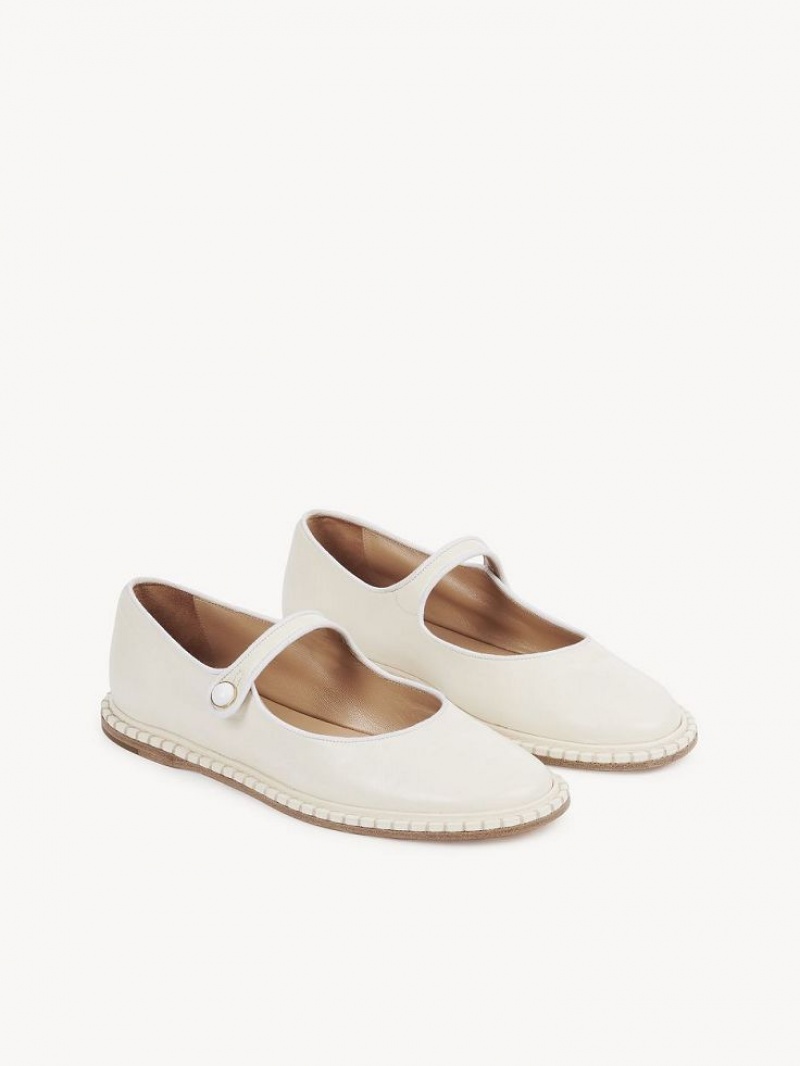 Chloe Rubie Ballet Flat Valkoinen | CHE-SR14259