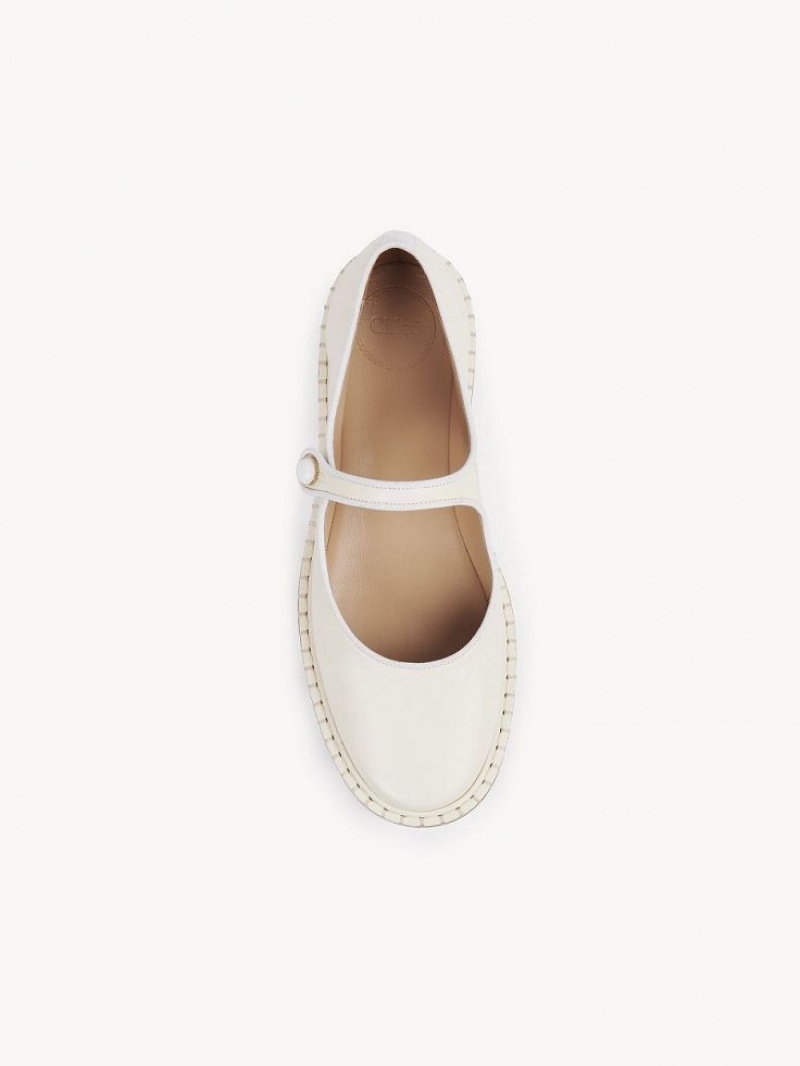 Chloe Rubie Ballet Flat Valkoinen | CHE-SR14259