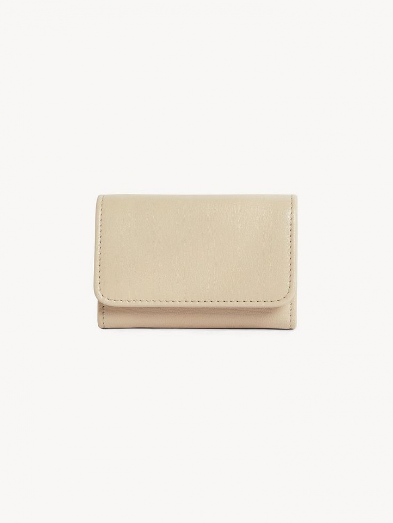 Chloe Saddie Medium Tri-fold Pieni lompakko Beige | CHE-SR14903