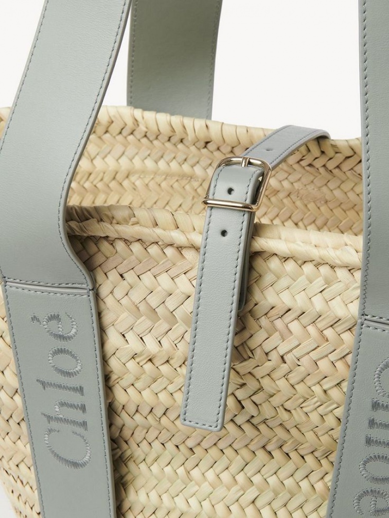 Chloe Sense Medium Basket Kangaskassit Vihreä | CHE-SR13383