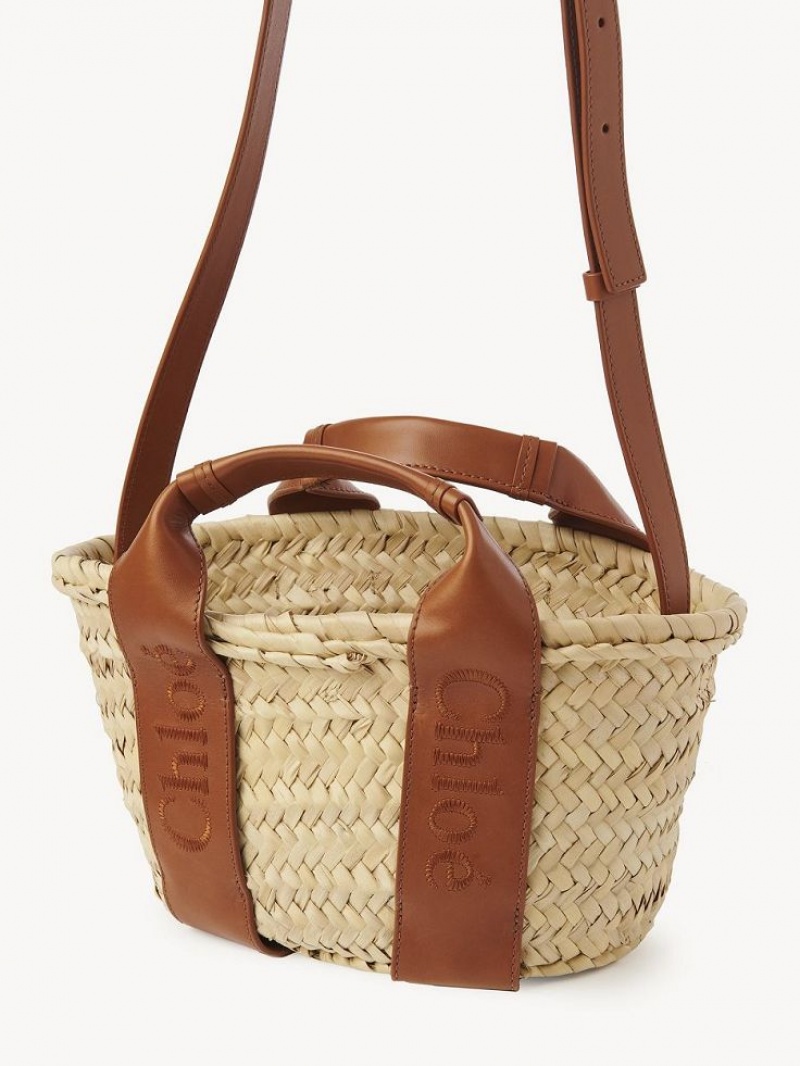 Chloe Sense Small Basket Kangaskassit Ruskea | CHE-SR13320