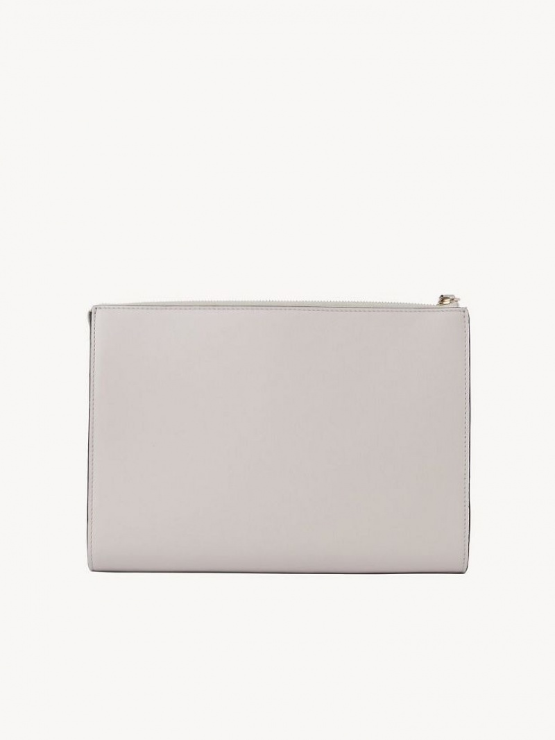 Chloe Sense Zippered Kirjekuorilaukku Hopea | CHE-SR13745