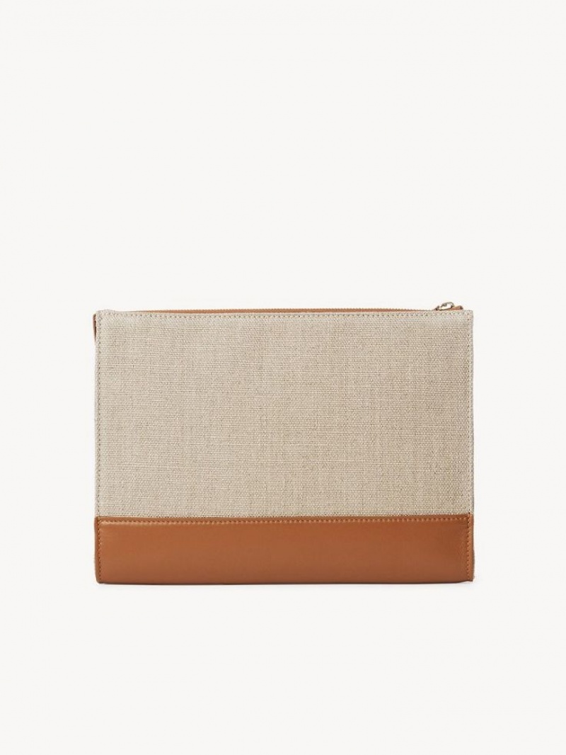 Chloe Sense Zippered Pouches Ruskea | CHE-SR14329