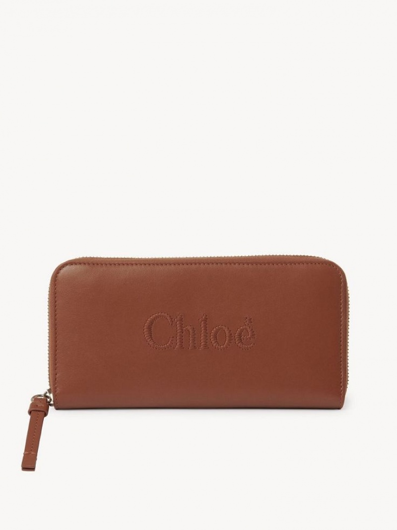 Chloe Sense Zippered Suuri lompakko Ruskea | CHE-SR14299