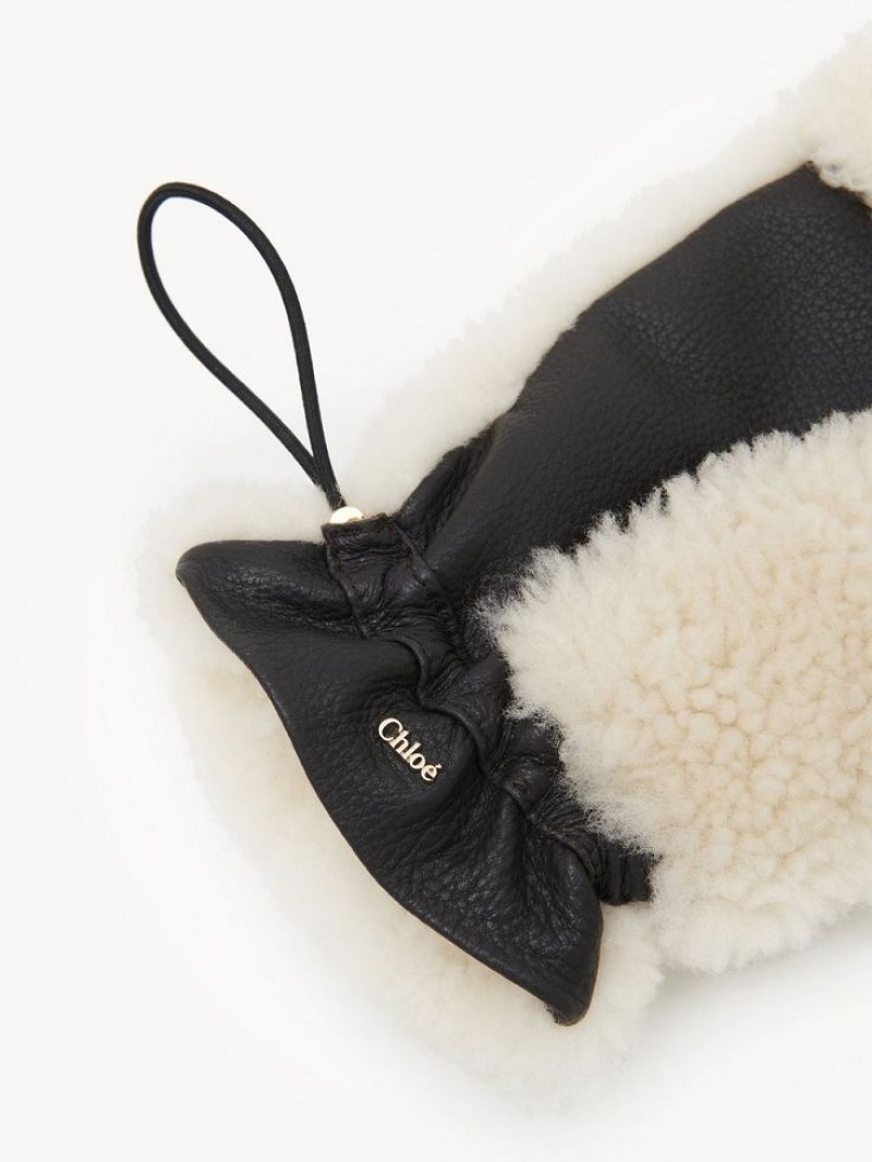 Chloe Shearling Mittens Hatut Suklaa | CHE-SR14478