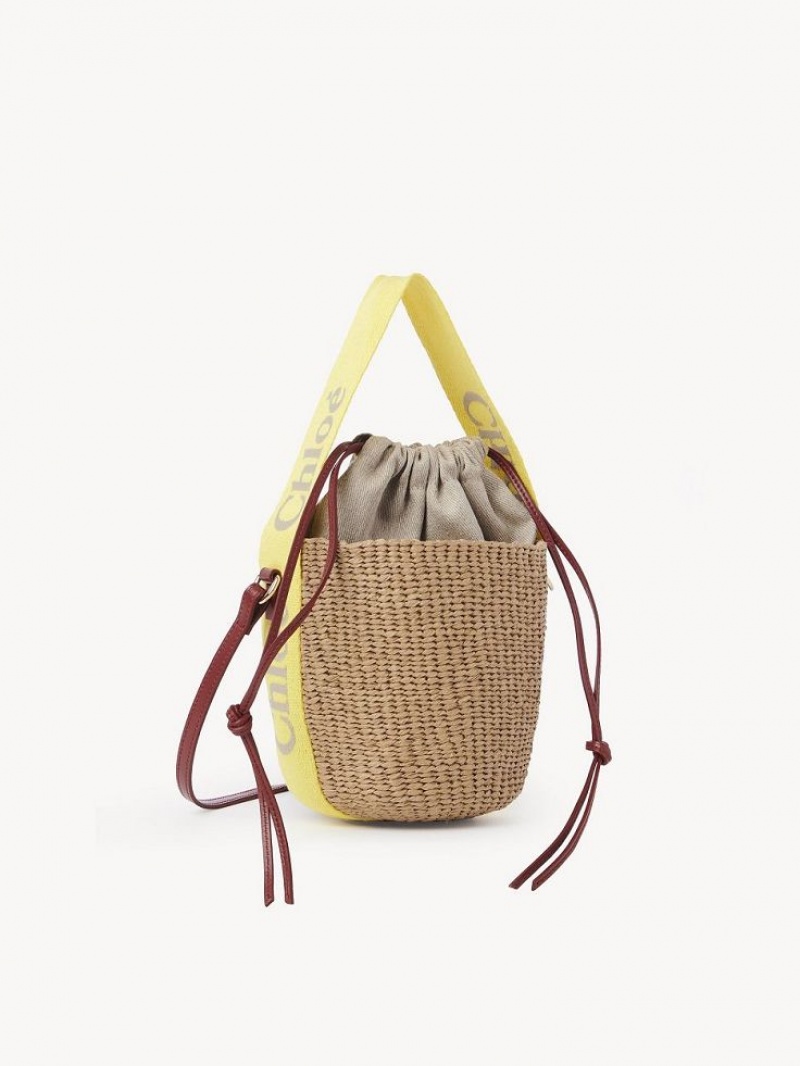 Chloe Small Woody Basket Crossbody Laukut Keltainen Beige | CHE-SR13565