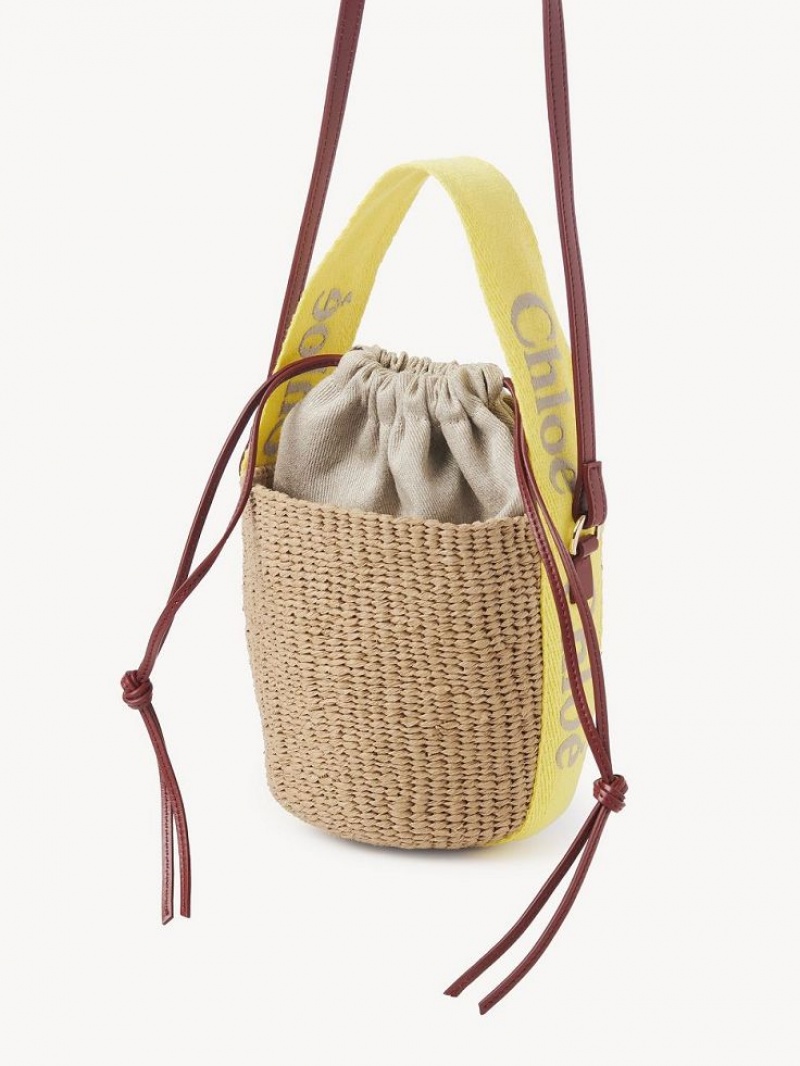 Chloe Small Woody Basket Crossbody Laukut Keltainen Beige | CHE-SR13565