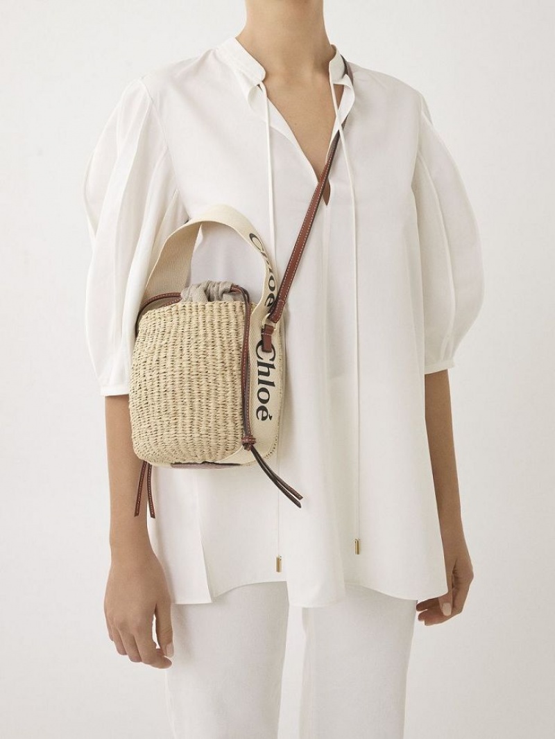 Chloe Small Woody Basket Crossbody Laukut Valkoinen | CHE-SR13609