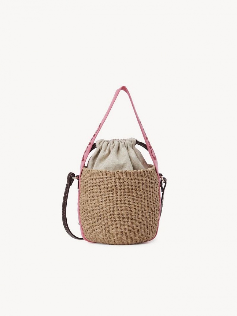 Chloe Small Woody Basket Crossbody Laukut Pinkki Punainen | CHE-SR13616