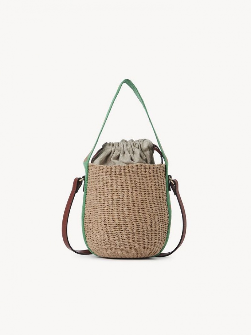 Chloe Small Woody Baskets Vihreä Oranssi | CHE-SR13629