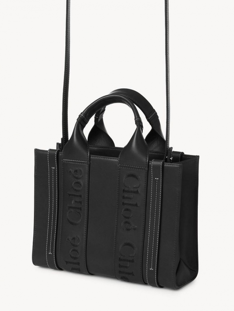 Chloe Small Woody Tote Mini Laukut Mustat | CHE-SR13687