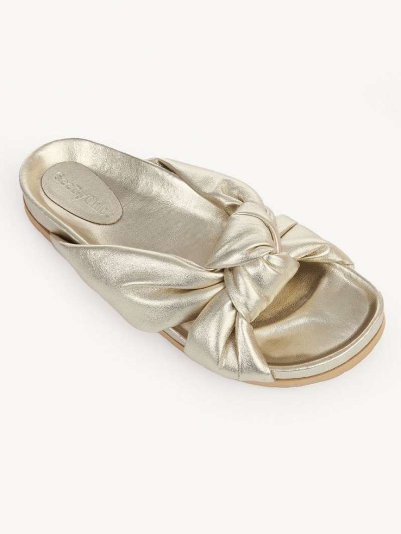 Chloe Spender Rantasandaalit Ballerinat Kultaiset | CHE-SR14810