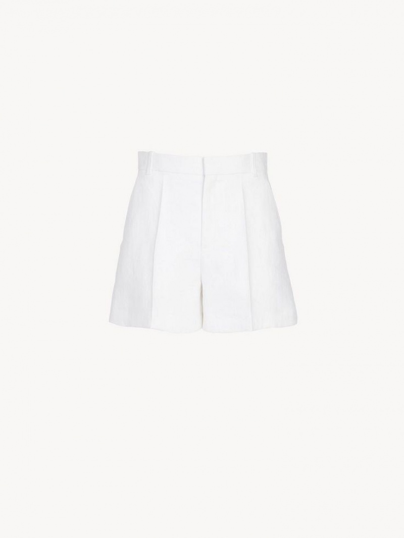 Chloe Tailored Shorts Puku Valkoinen | CHE-SR14053