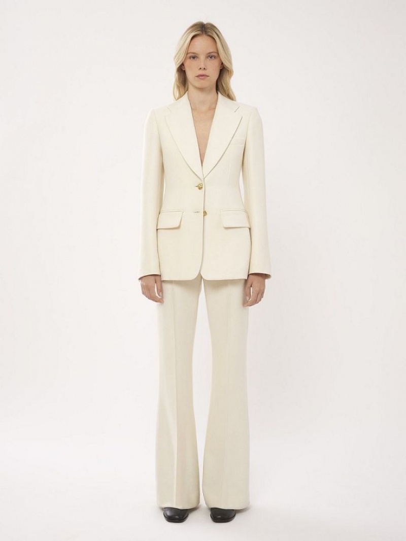 Chloe Two-button Tailored Takit Valkoinen | CHE-SR13775