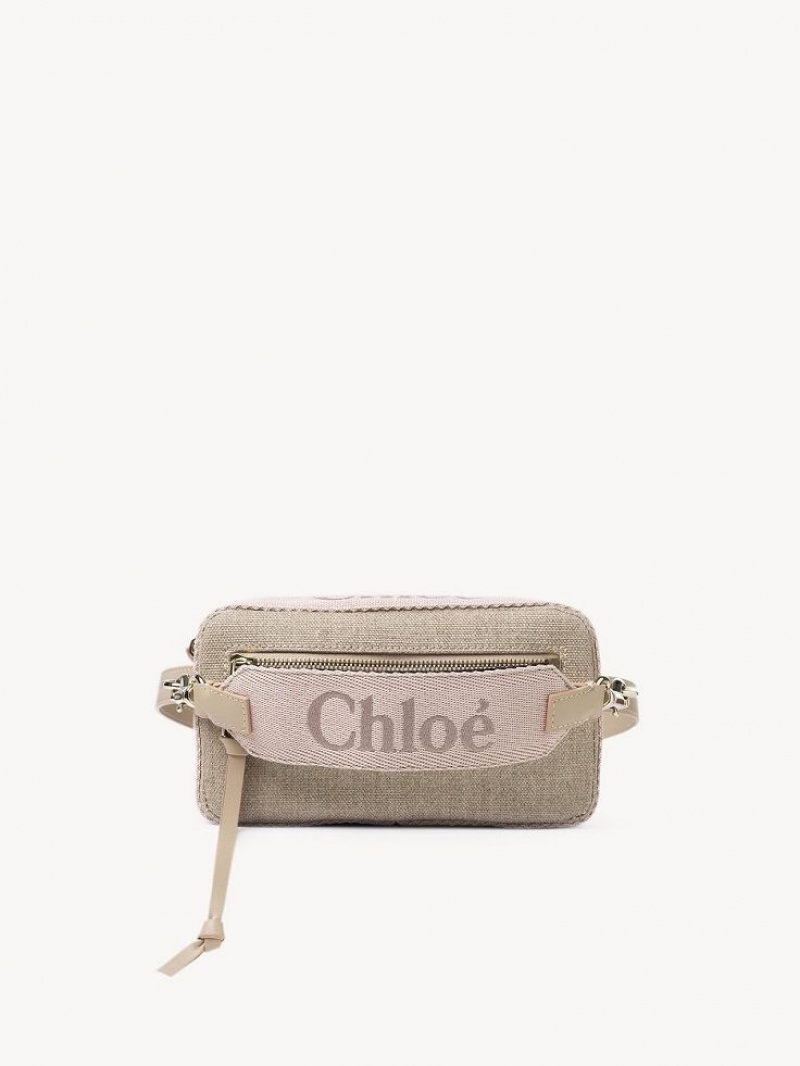 Chloe Woody Belt Crossbody Laukut Beige | CHE-SR13606