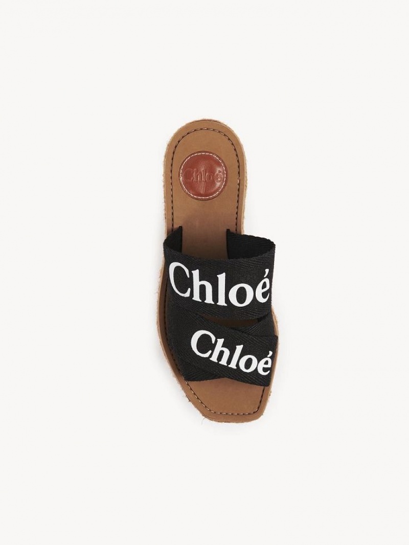 Chloe Woody Espadrille Mustat | CHE-SR14163