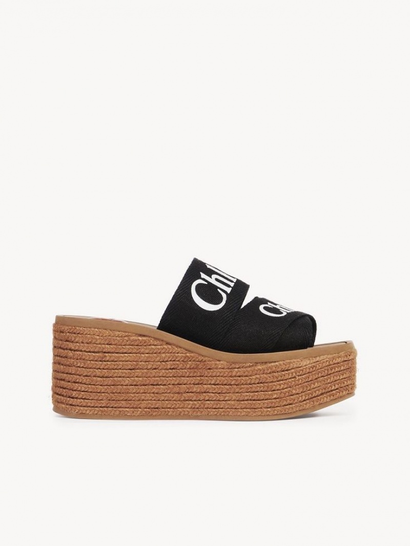 Chloe Woody Espadrille Mustat | CHE-SR14163