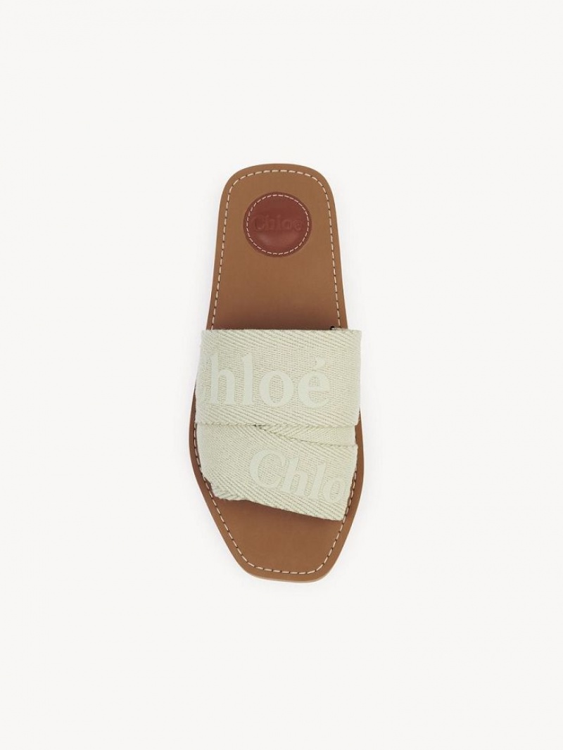 Chloe Woody Litteät Mule Vihreä | CHE-SR14181